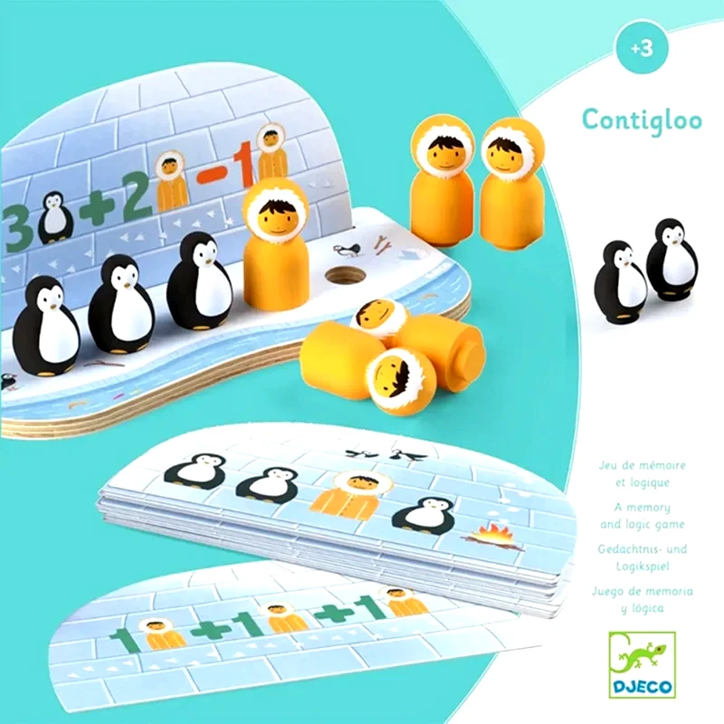 DJECO Djeco Ξύλινο Εκπαιδευτικό Παιχνίδι Αριθμητικής Και Λογικής Ιγκλού