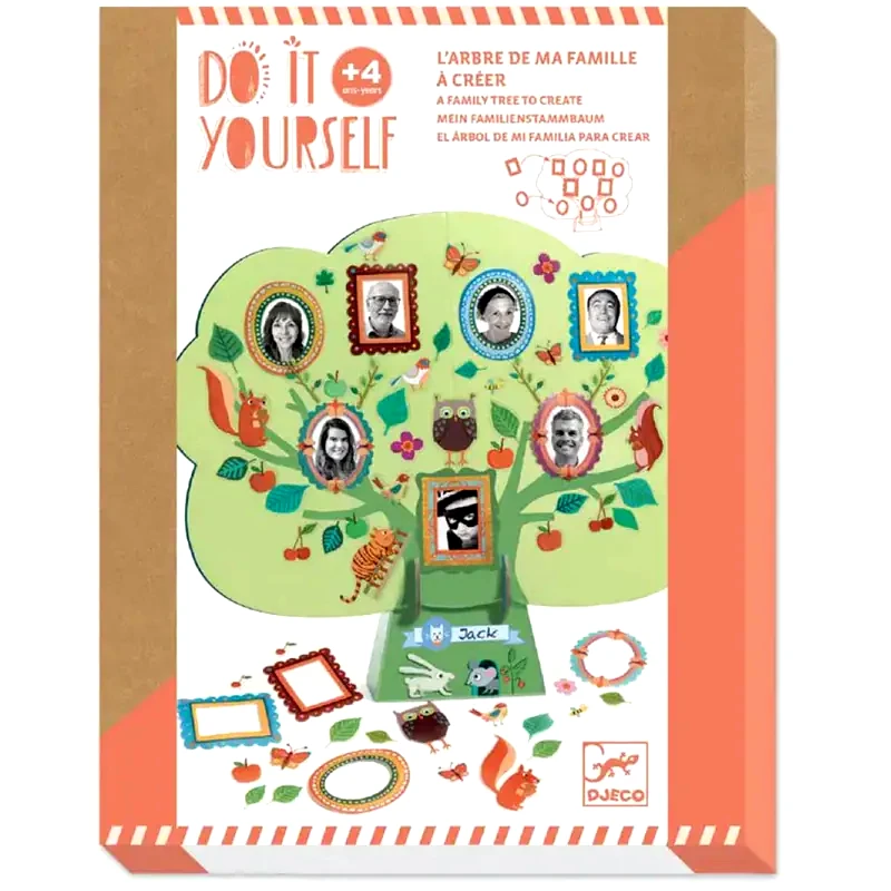 DJECO Djeco Diy Φτιάχνω Με Αυτοκόλλητα Το Οικογενειακό Μου Δέντρο.
