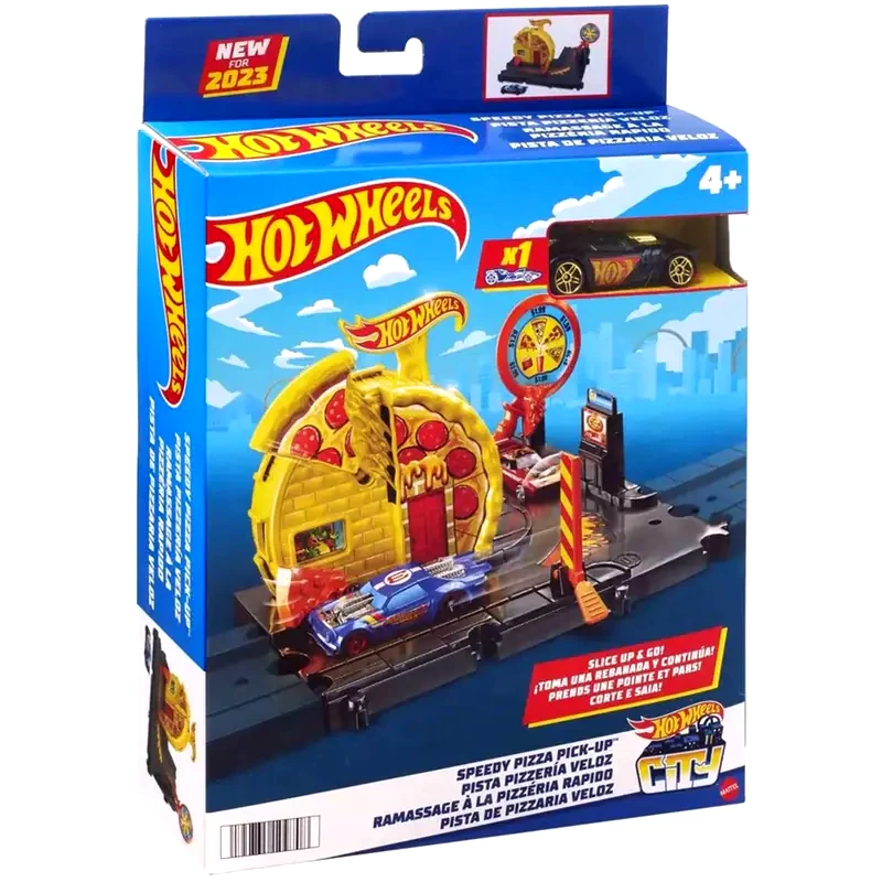 MATTEL Hot Wheels City Μίνι Πίστες - Speedy Pizza Pick-up