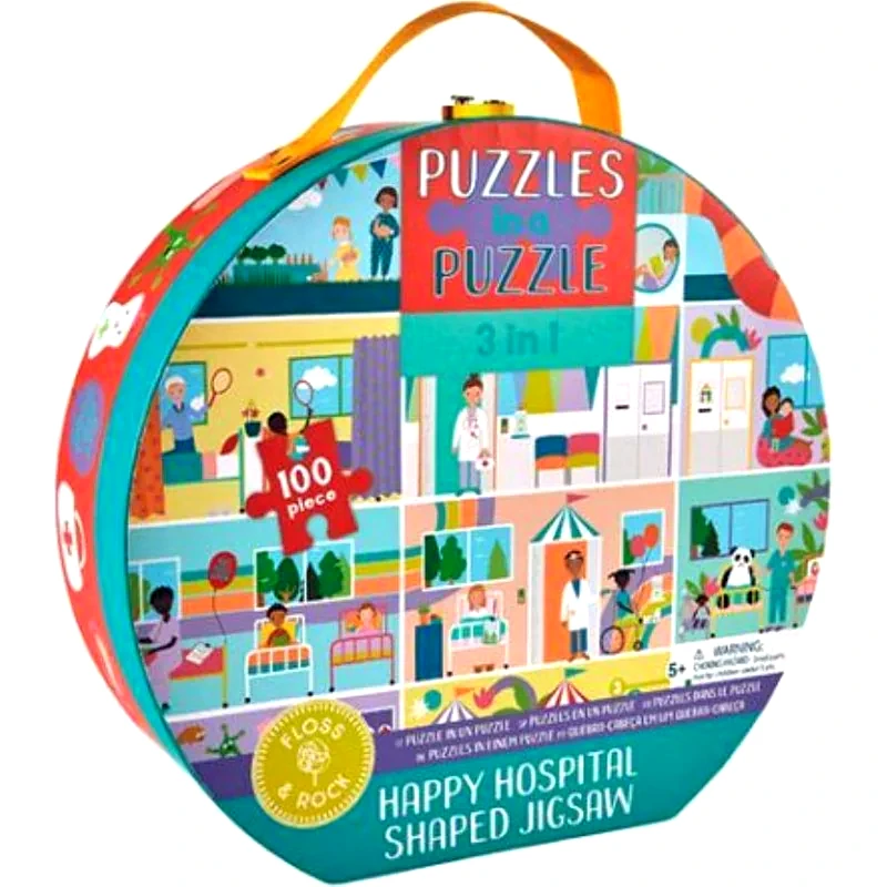 FLOSS & ROCK Floss Rock Puzzle 3 Σε 1 “χαρούμενο Νοσοκομείο” 100τεμ.