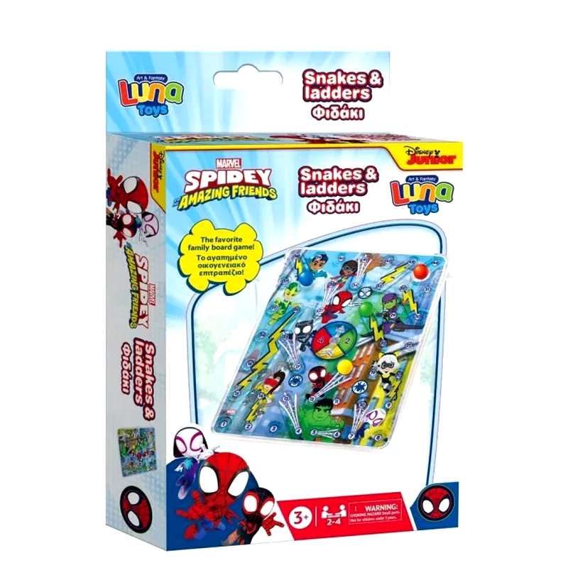 LUNA Luna Toys Επιτραπέζιο Παιχνίδι Ταξιδίου Φιδάκι Spidey And His Amazing Friends
