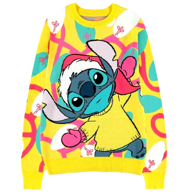DIFUZED Χριστουγεννιάτικο Πουλόβερ Difuzed Disney: Lilo Stitch - Κίτρινο