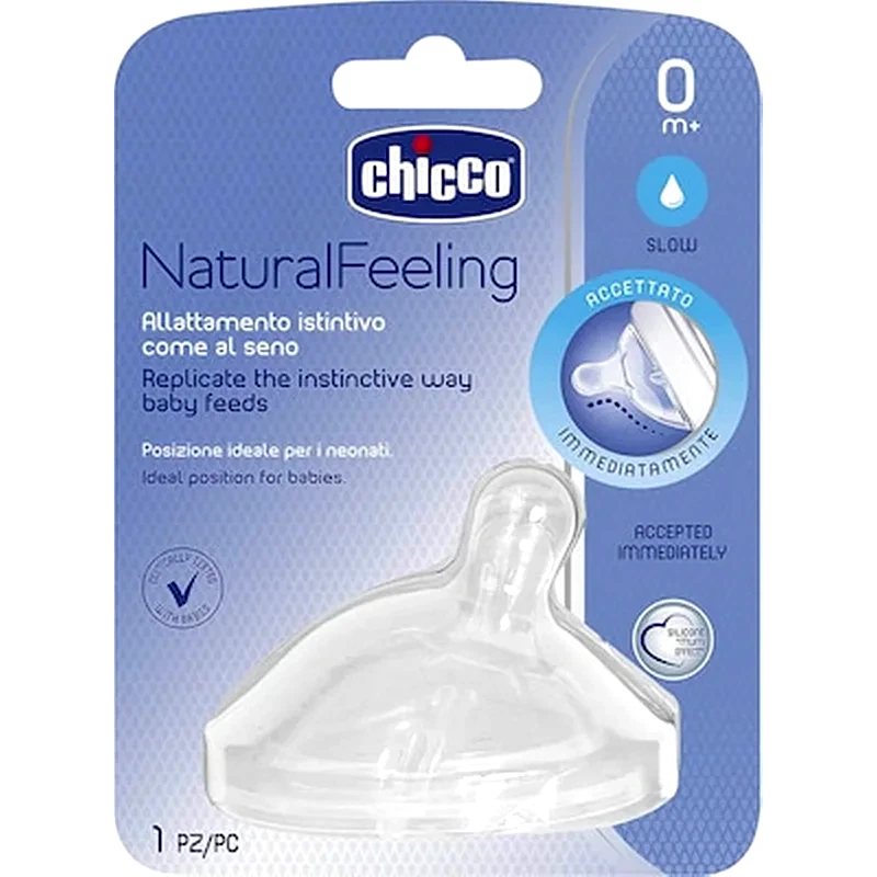 CHICCO Chicco Θηλή Σιλικόνη Natural Feeling 0m+ 1τμχ (81011-10)