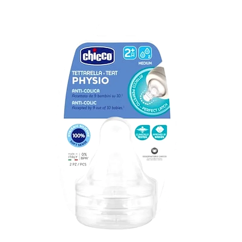 Chicco Physio Anti-colic Θηλή Σιλικόνης 2 Οπών 2m+ 020323000