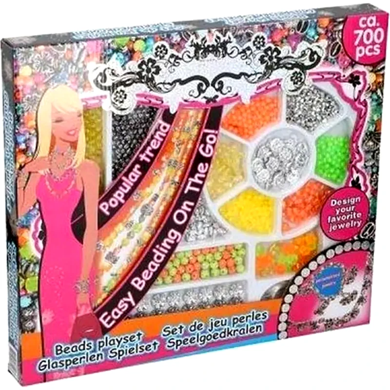 EDDY TOYS Σετ Δημιουργίας Εddy Toys Κοσμημάτων Με Χάντρες 86196, 700 Τμχ - Κίτρινο
