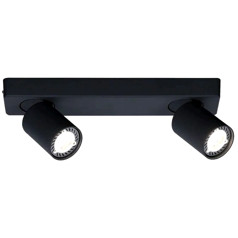 ACA DECOR Σποτ Δίφωτο Aca Elitis Ra302s32bk από Αλουμίνιο - Μαύρο