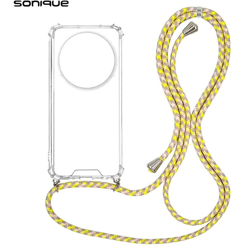 Θήκη Σιλικόνης Με Κορδόνι Sonique Armor Clear Xiaomi Xiaomi 14 Ultra Rainbow Κίτρινο φωτογραφία