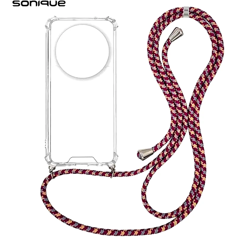Θήκη Σιλικόνης Με Κορδόνι Sonique Armor Clear Xiaomi Xiaomi 14 Ultra Rainbow Μπορντό φωτογραφία