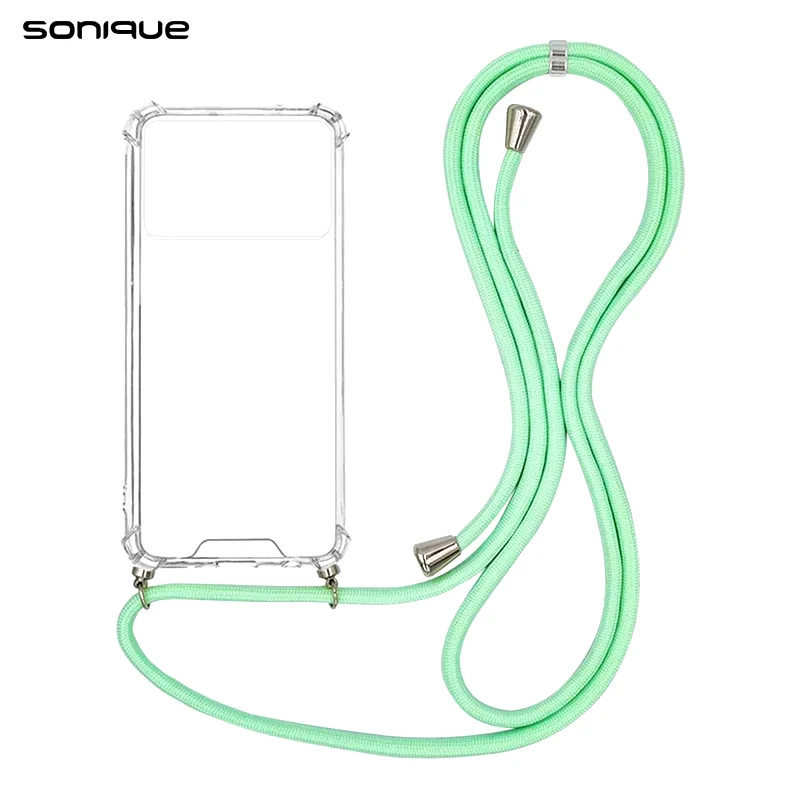SONIQUE Θήκη Σιλικόνης Με Κορδόνι Sonique Armor Clear Xiaomi Poco X6 Pro 5g Βεραμάν