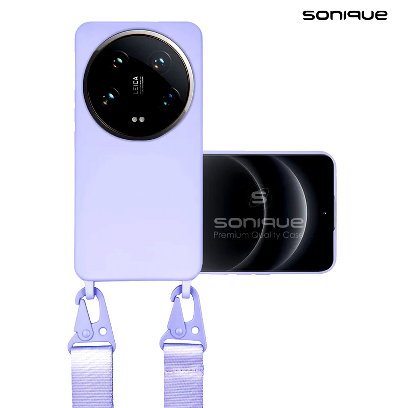 SONIQUE Θήκη Xiaomi Xiaomi 14 Ultra - Sonique Carryhang Σιλικόνης Με Strap Λιλά - Λιλά