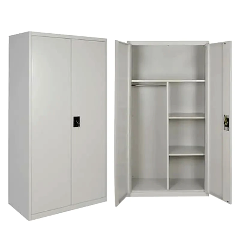 STEELEN Δίφυλλη Μεταλλική Ντουλάπα STEELEN με 3 ράφια 90x45x181 cm - Γκρι