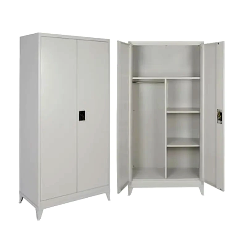 STEELEN Δίφυλλη Μεταλλική Ντουλάπα STEELEN με 3 ράφια 90x45x191 cm - Γκρι