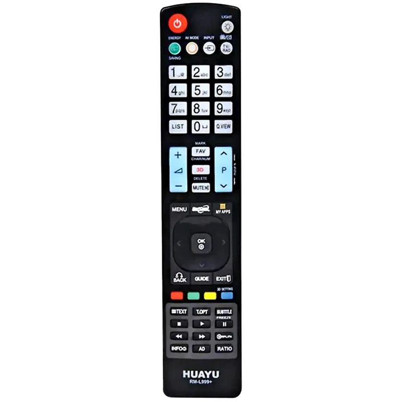 HUAYU Τηλεχειριστήριο Huayu RM-l999+1 για LG - Μαύρο