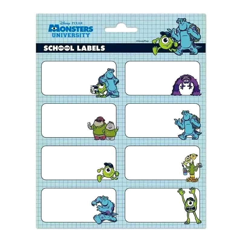 GRUPOERIK Αυτοκόλλητες Ετικέτες Grupoerik Monsters Inc (2 Φύλλα - 16 Τεμάχια)