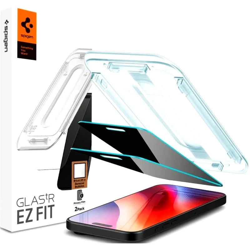 SPIGEN Προστατευτικό οθόνης Apple iPhone 16 Pro - Spigen Privacy Tempered Glass Glas.tr Ez Fit Απορρήτου Οθόνης 0.2 mm 9h