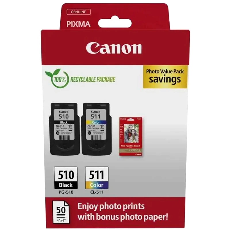 CANON Canon Pg-510/Cl-511 Πακέτο Μελανιών Εκτυπωτή 2970B017