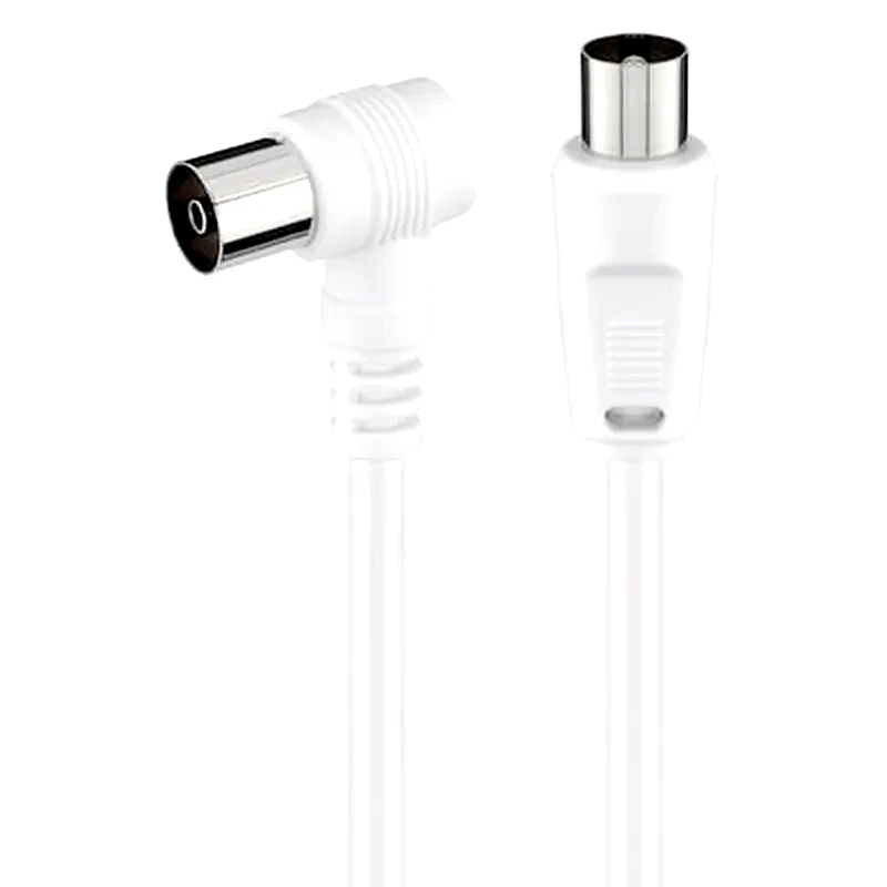 GOOBAY Goobay Καλώδιο Κεραίας Αρσενικό Σε Θηλυκό 11714 Γωνιακό 5m Λευκό