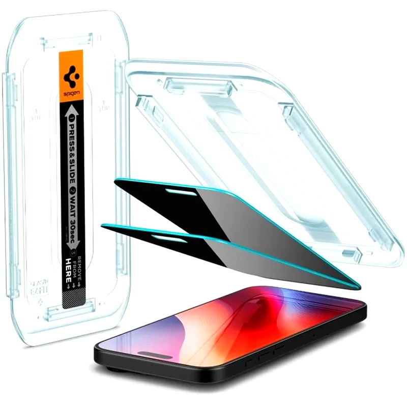 SPIGEN Προστατευτικό οθόνης Apple iPhone 16 Pro Max - Spigen Tempered Glass Glas.tr Ez Fit Απορρήτου Οθόνης 0.2 mm 9h