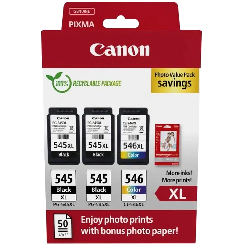 CANON Canon Pg-545XLx2/Cl-546XL Πολλαπλό Πακέτο 2 Μελανιών Εκτυπωτή 8286B015