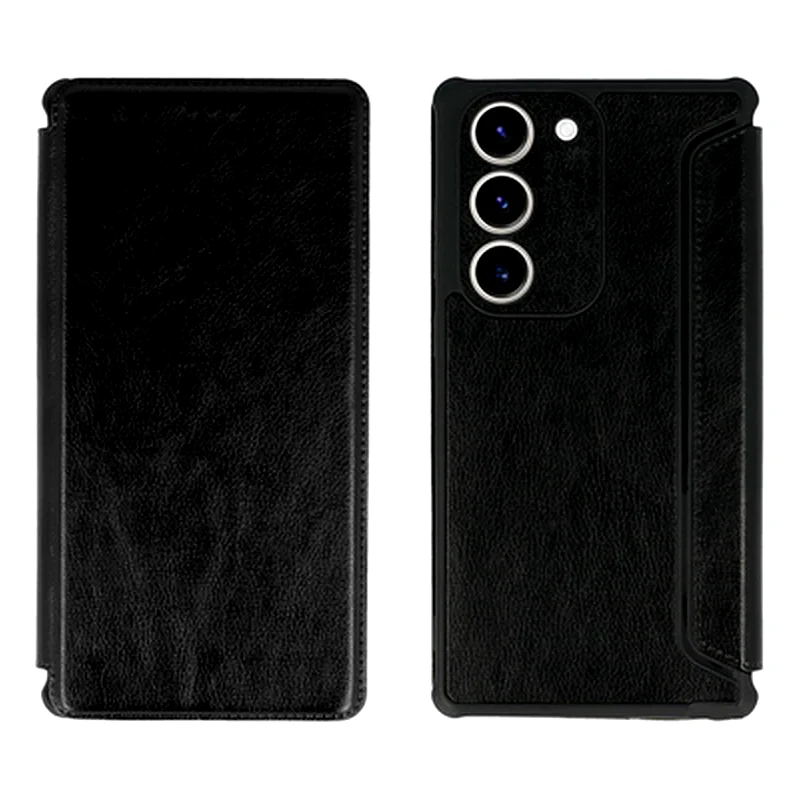 POWERTECH Θήκη Samsung Galaxy S23+ - Powertech Razor Leather Case - Μαύρo