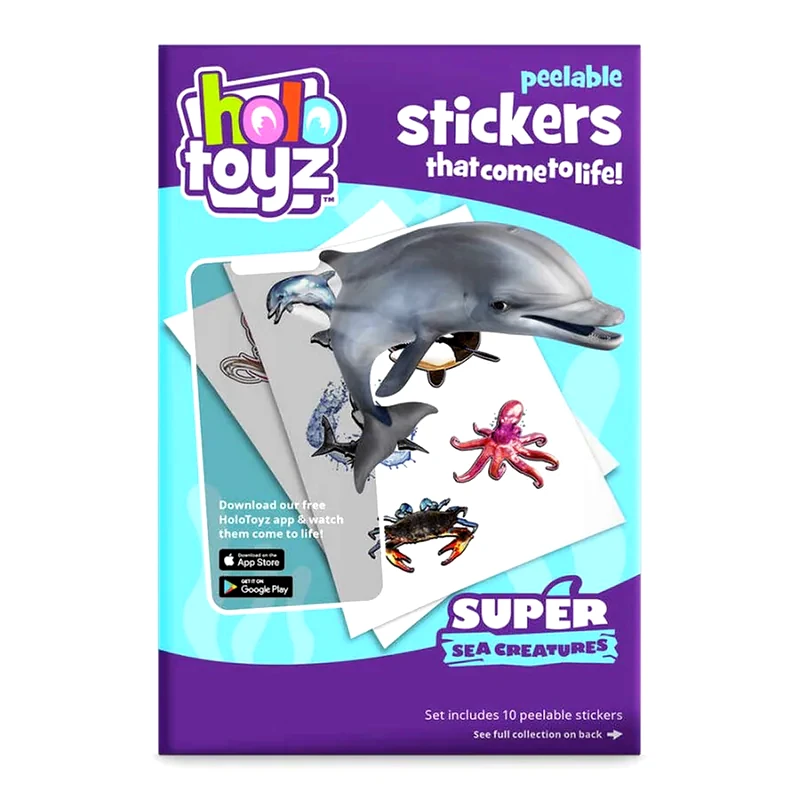 HOLOTOYZ Holotoyz - Super Sea Creatures Augmented Reality Αυτοκόλλητα Επαυξημένης Πραγματικότητας Που Ζωντανεύουν Σε Κινούμενα Σχέδια