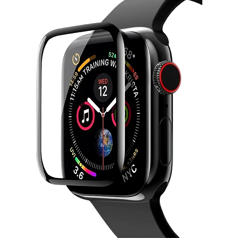 HOCO Tempered Glass Hoco 0.15mm Curved Silk Screen 44mm Για Apple Watch 4 Μαύρο