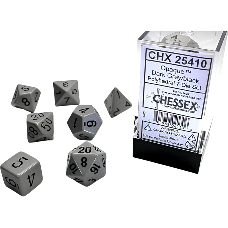 CHESSEX Chessex Opaque - Dark Grey/Black CHESSEX
