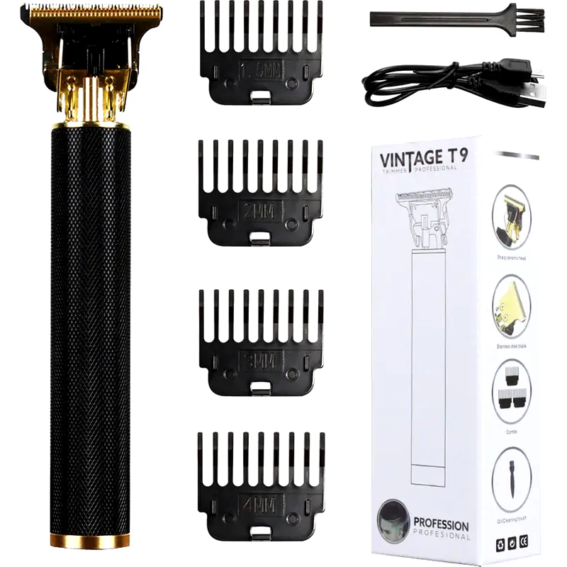ARIA TRADE Επαγγελματικό Trimmer PROFESSIONAL Vintage Τ9 Επαναφορτιζόμενο Μαύρο