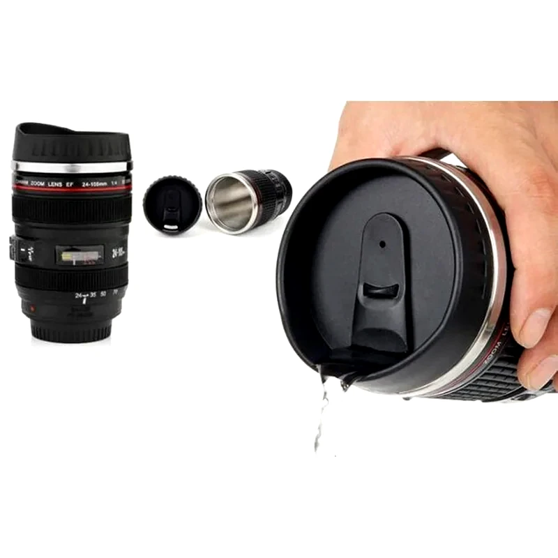 OEM Κούπα Ταξιδίου Σε Σχήμα Φακού Φωτογραφικής Μηχανής Με Ανοξείδωτο Εσωτερικό