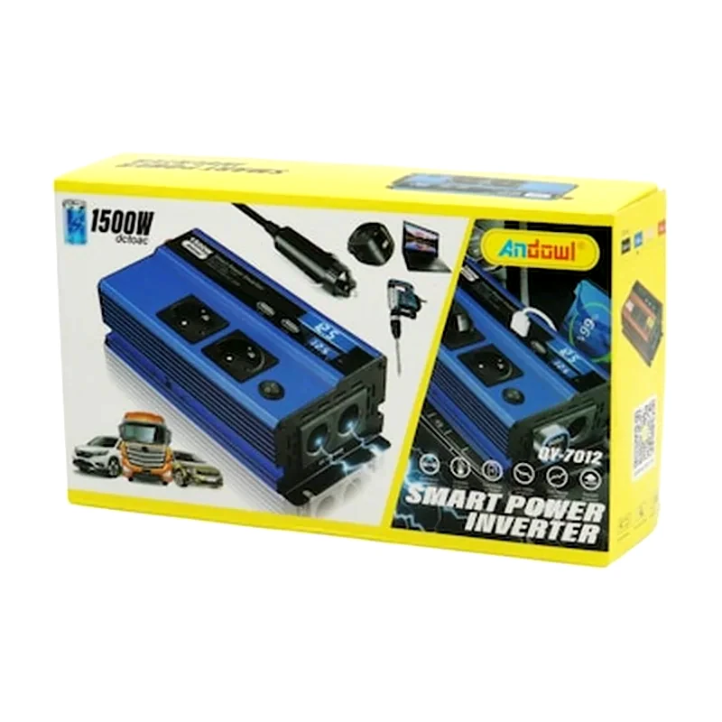 OEM Έξυπνος Μετατροπέας Inverter Αυτοκινήτου Ισχύος 1500W Andowl An-qy-7012