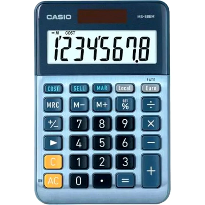 CASIO Αριθμομηχανή Casio MS-88EM 8 Ψηφίων (Ms-88Em)(Casms88Em)