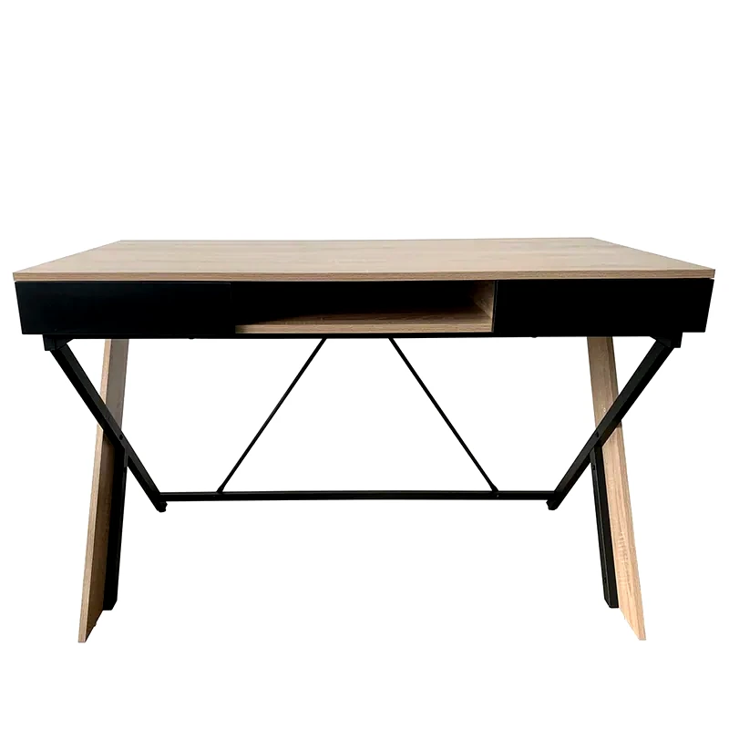 ESMARKET Γραφείο Μελέτης ArteLibre Ezra από Μελαμίνη 120x60cm - Sonoma/Μαύρο