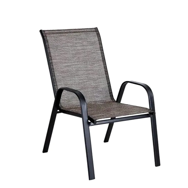 ESMARKET Πολυθρόνα Μεταλλική Neptune Καφέ/μαύρο 55x75x95cm