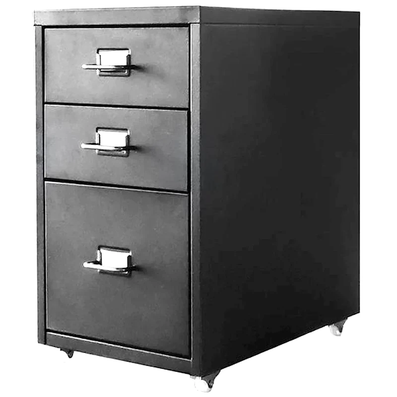 NEXTDECO Συρταριέρα Γραφείου Nextdeco Μεταλλική 28x41x48.6 cm - Μαύρο