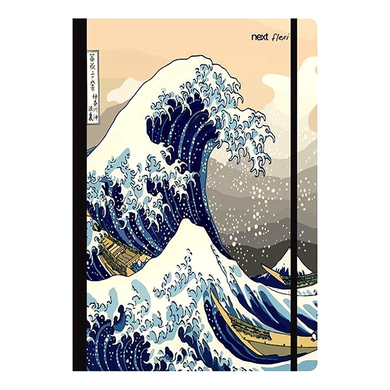 NEXT Τετράδιο Next 2 Θεμάτων 80Φ Trends Wave Flexi Λάστιχο 21x29εκ.