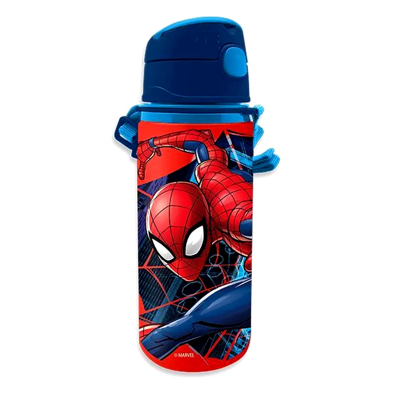 EUROSWAN Παγούρι Αλουμινίου spiderman 600ml Με Λουράκι