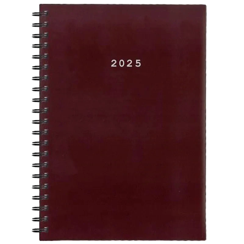 NEXT Ημερολόγιο Ημερήσιο 2025 Next Basic 12M Σπιράλ 14x21 cm Μπορντό