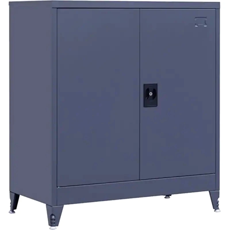 VESTA Ντουλάπα Vesta Δίφυλλη Μεταλλική 90x45x101cm - Ανθρακί