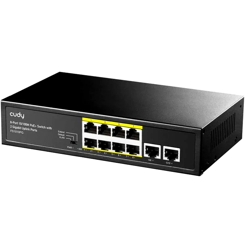 CUDY Cudy FS1010PG Network Switch Unmanaged L2 Fast Ethernet (100 Mbps) 10-Port PoE