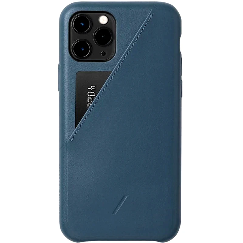 NATIVE UNION Θήκη Apple iPhone XS Max - Native UnionClic Card Δερμάτινη - Μπλε