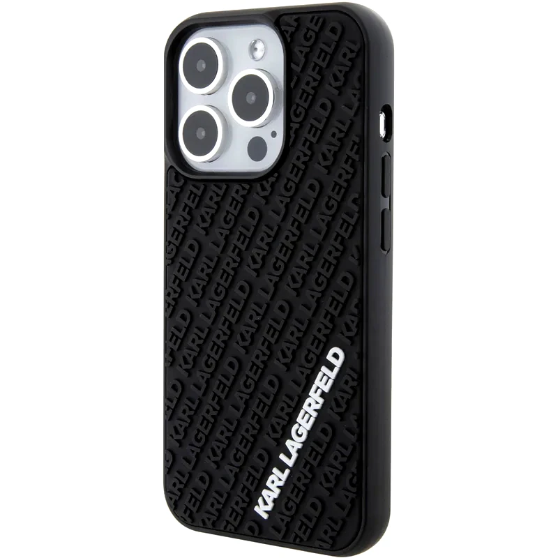KARL LAGERFELD Θήκη Apple iPhone 15 Pro - Karl Lagerfeld Karl 3D Logo Cover Hard Case - Black