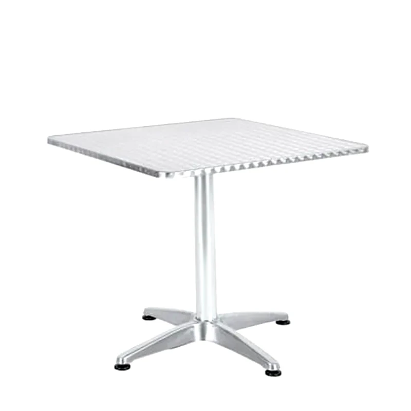 ESMARKET Τραπέζι Αλουμινίου Callisto Ασημί 70x70x70cm