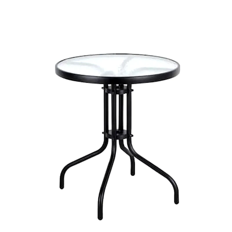 ESMARKET Τραπέζι Μεταλλικό Earth Μαύρο Φ70x70cm