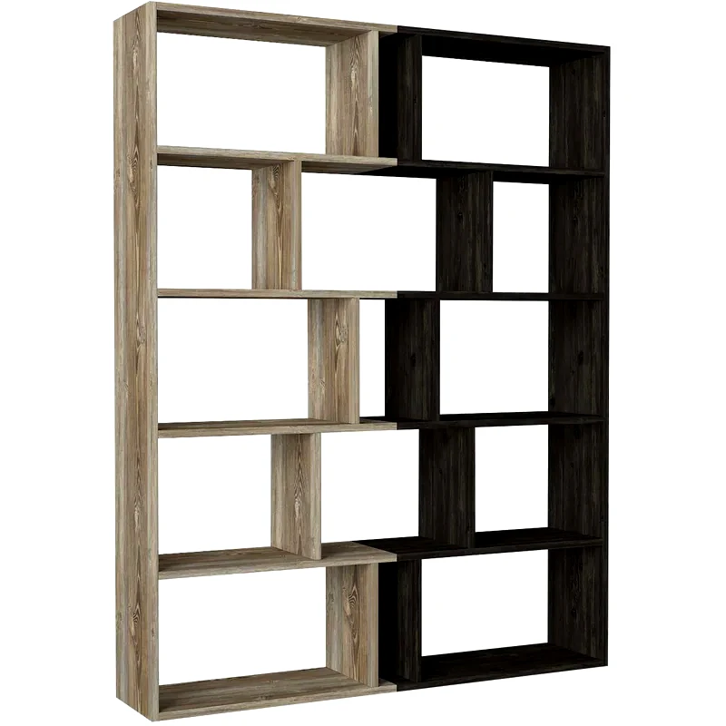 ESMARKET Βιβλιοθήκη ArteLibre Idra από Μοριοσανίδα 124x26x159 cm - Καφέ