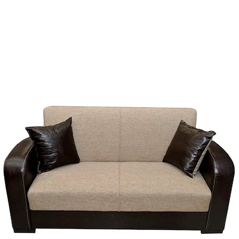 ESMARKET Διθέσιος Καναπές Κρεβάτι Esmarket Martini 174x87cm - Καφέ/ Μπεζ