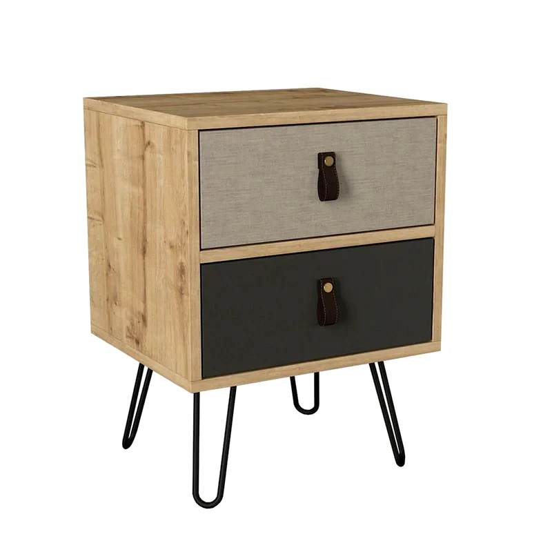 ESMARKET Κομοδίνο Esmarket Από Μελαμίνη 45x39x60 cm - Πολύχρωμο
