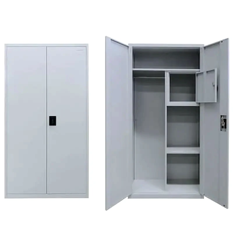 STEELEN Δίφυλλη Μεταλλική Ντουλάπα STEELEN με 3 ράφια 90x45x181 cm - Γκρι