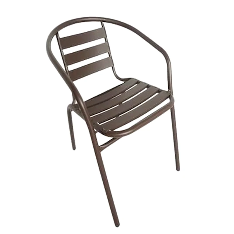 ESMARKET Πολυθρόνα Μεταλλική Uranus Καφέ 54x62x74cm