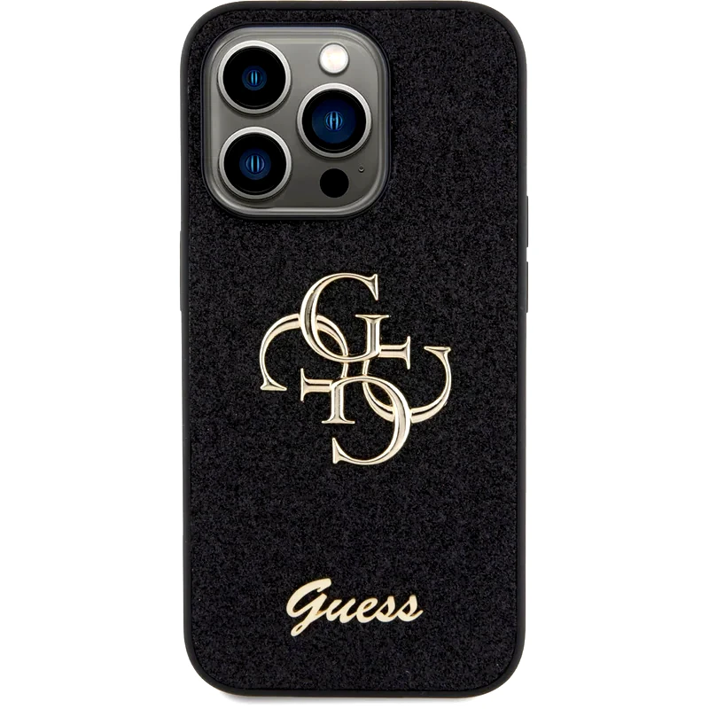 Guess Fixed Glitter 4g Logo Case Θήκη Προστασίας Από Σιλικόνη – Iphone 15 Pro (black – Guhcp15lhg4sgk) φωτογραφία