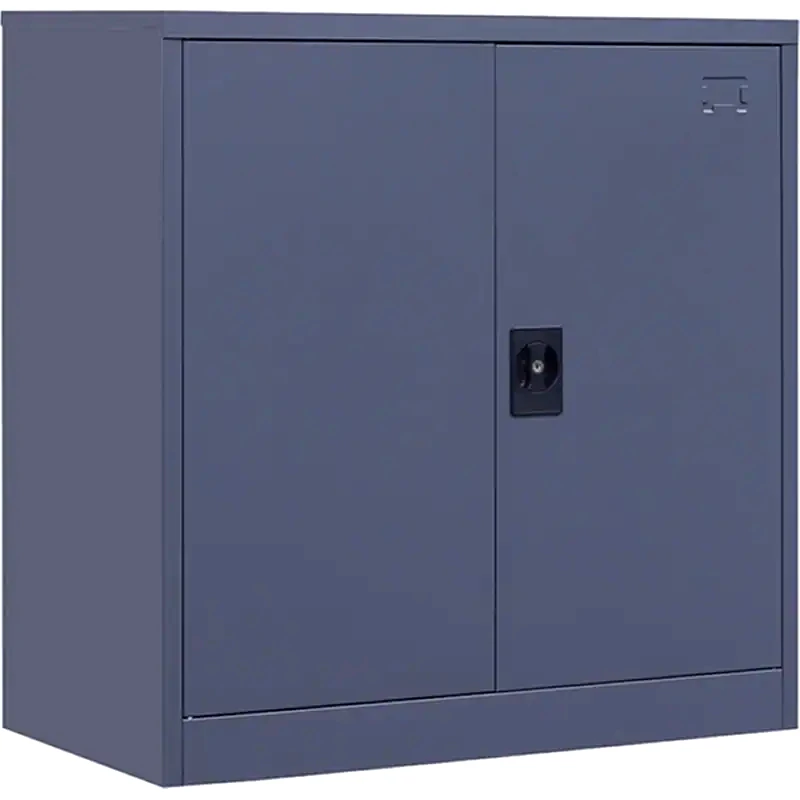 VESTA Ντουλάπα Vesta Δίφυλλη Μεταλλική 90x45x91cm - Ανθρακί